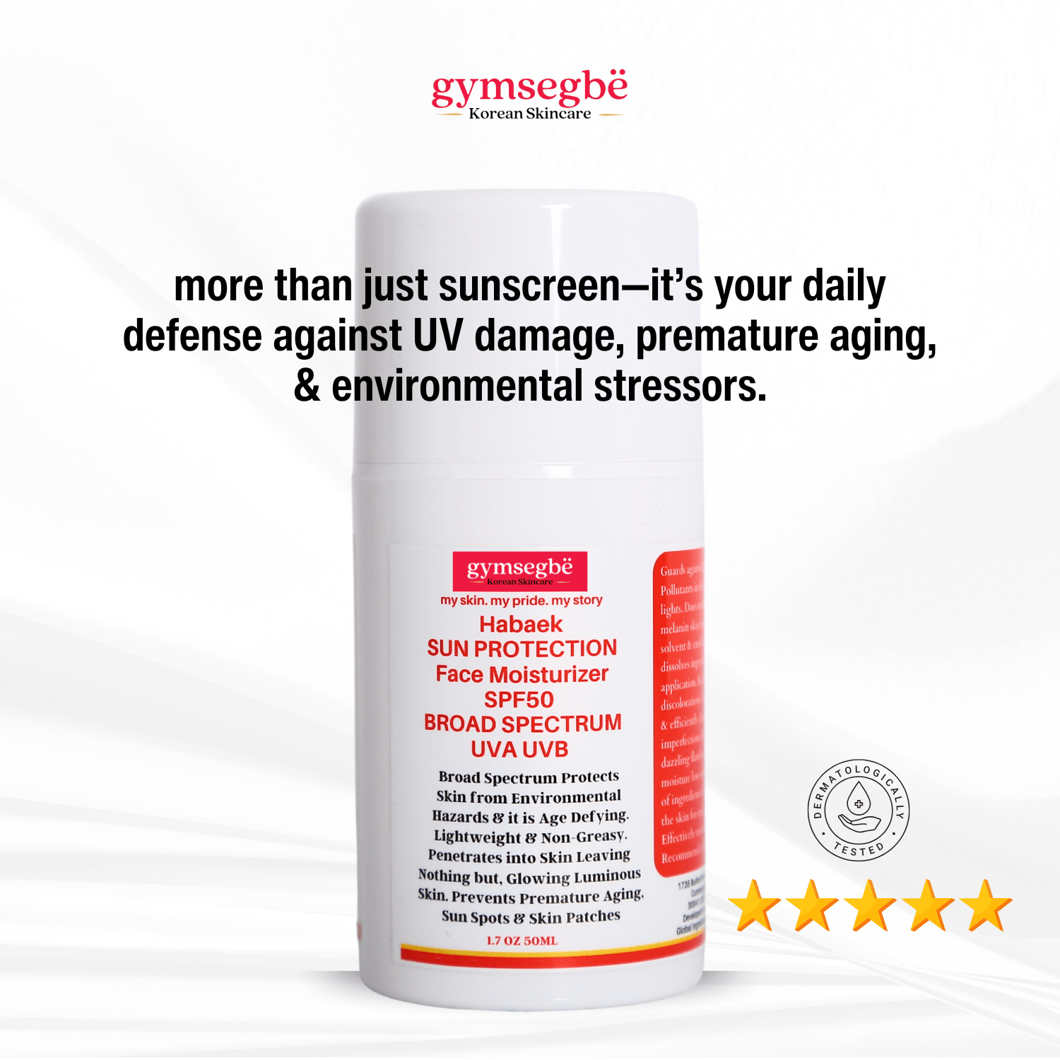 gymsegbë Habaek Sun Protection SPF 50 Moisturizer