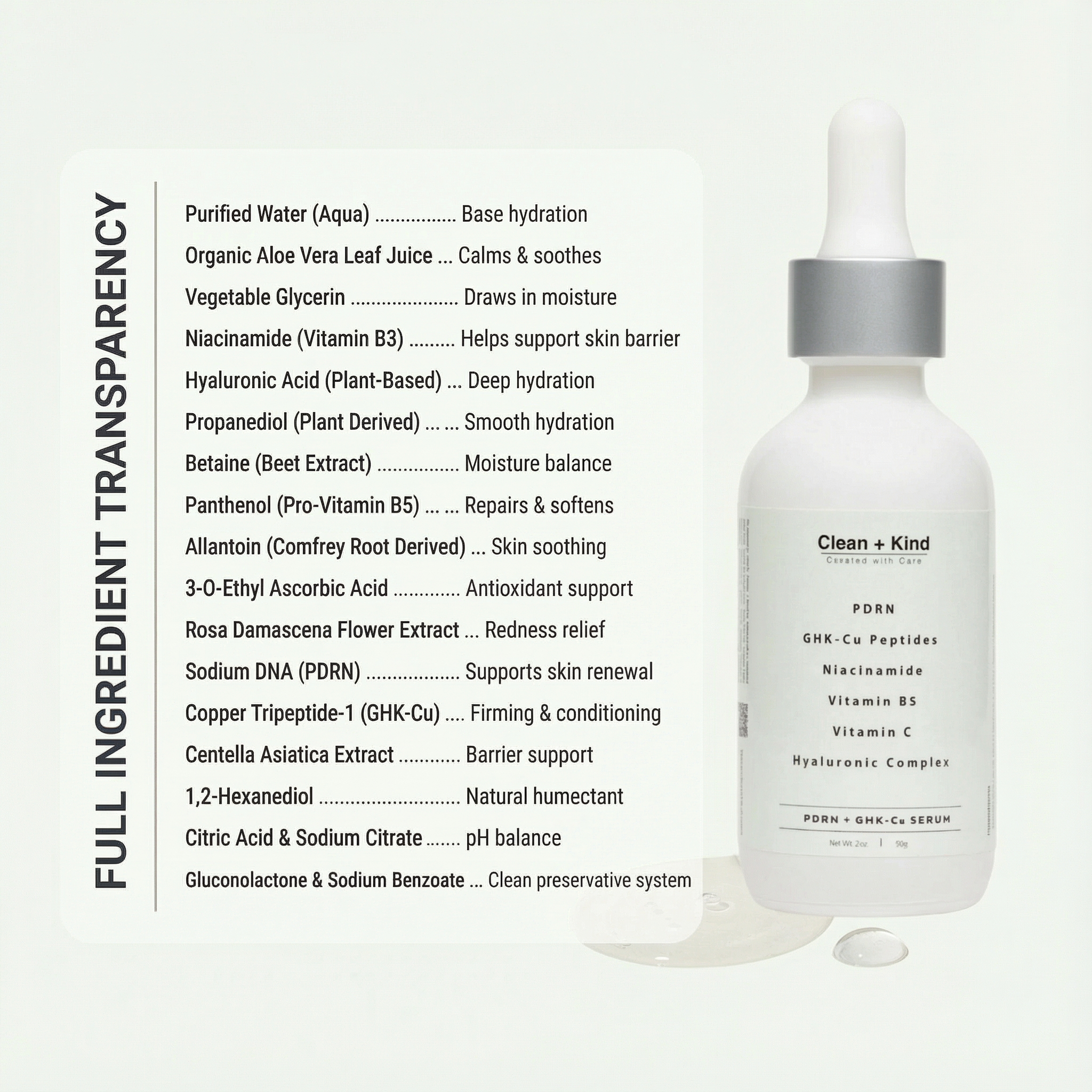Clean + Kind PDRN + GHK-Cu Peptide Serum