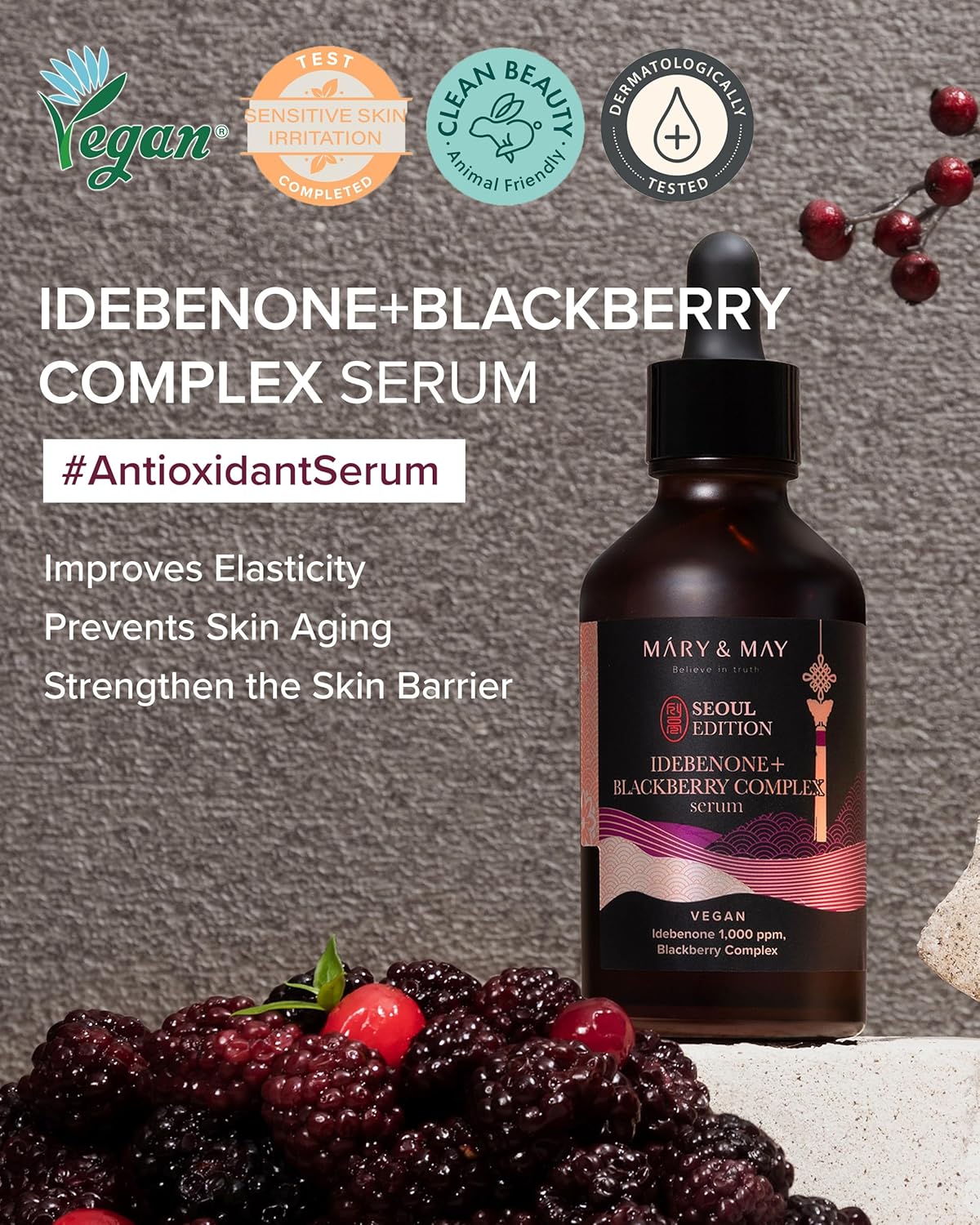 Mary & May Idebenone + Blackberry Complex Serum (30ml)