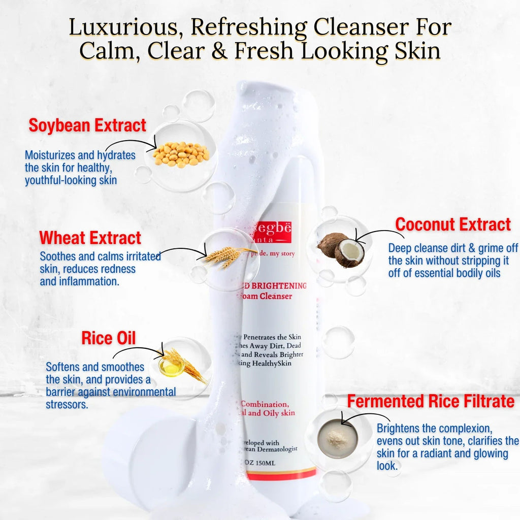 gymsegbë Advanced Brightening Gel Foam Cleanser — Rice Extract