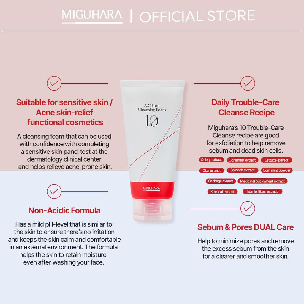 MIGUHARA A.C Pore Cleansing Foam (120ml)